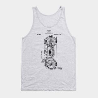 Motorcycle Patent Drawing 1919 Tank Top